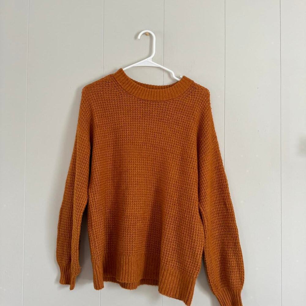 American eagle burnt orange baggy fall women's small soft sweater!